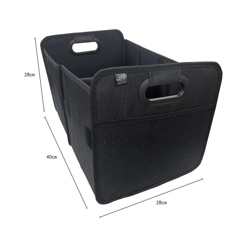 Bac textile pliable 2 compartiments BOX & BEYOND noir, l.40 x P.27.5 x H.28 cm - BOX & BEYOND
