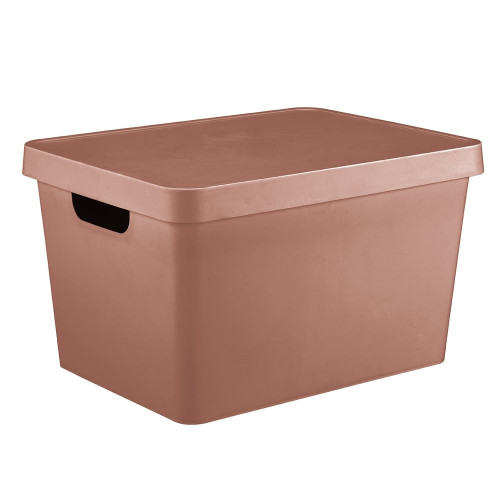 Boîte déco terracotta, 17L, H.21.8 x l.27.7 x P.37 cm - BOX & BEYOND