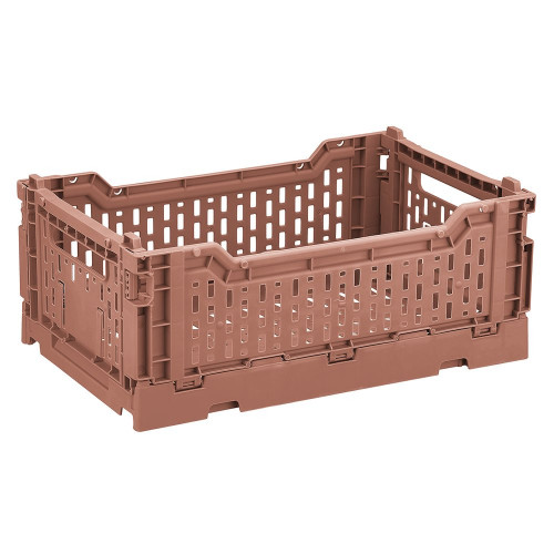Cagette déco BOX & BEYOND terracotta, 15L, l.30 x P.40 x H.14.5 cm - BOX & BEYOND