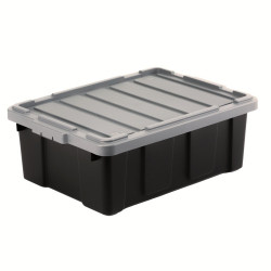Caisse utilitaire recyclée IRIS OHYAMA noir, 43L, H.22.5 x l.44 x P.62 cm de marque IRIS, référence: B9988700