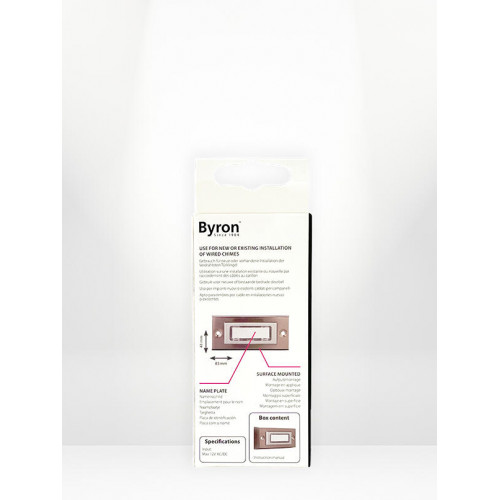Bouton de sonnette filaire BYRON Dbw-21306, gris / argent - BYRON