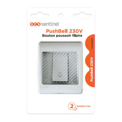 Bouton de sonnette filaire SCS SENTINEL, blanc - SCS SENTINEL