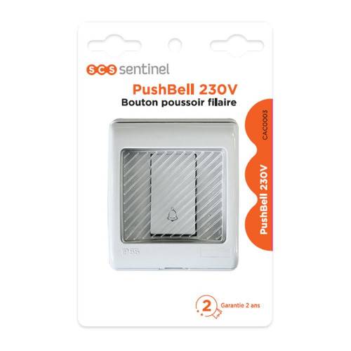 Bouton de sonnette filaire SCS SENTINEL, blanc - SCS SENTINEL