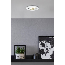 Kit 1 spot encastré connecté Zigbee bluetooth Saliceto blanc/couleurs rond blanc - Eglo