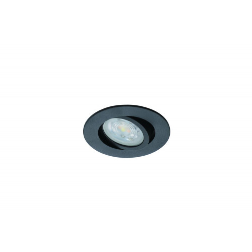 Kit 1 spot encastré connecté Zigbee bluetooth Saliceto blanc/couleurs, rond noir - Eglo