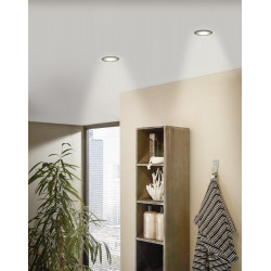 Kit 1 spot encastré connecté Zigbee bluetooth Saliceto blanc/couleurs, rond noir - Eglo