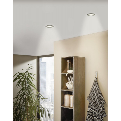 Kit 1 spot encastré connecté Zigbee bluetooth Saliceto blanc/couleurs, rond noir - Eglo