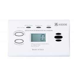 Détecteur monoxide de carbone avec ecran digital 7dco 1 an de marque Kidde, référence: B9991000