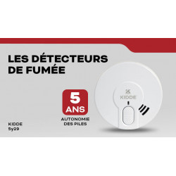 Detecteur de fumee KIDDE 5y29 nf, 5 ans - Kidde