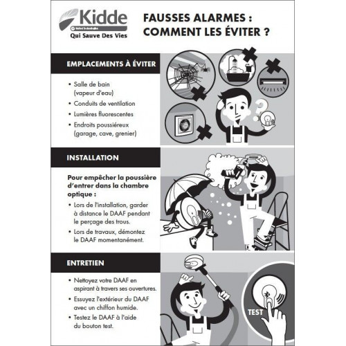 Lot de 2 detecteurs de fumee KIDDE 5y29 nf, 5 ans - Kidde