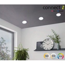 Spot à encastrer connecté Zigbee bluetooth Fueva, D17 blanc/couleurs, rond blanc - Eglo