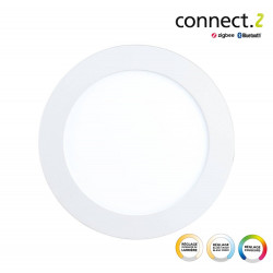 Spot à encastrer connecté Zigbee bluetooth Fueva, D17 blanc/couleurs, rond blanc - Eglo