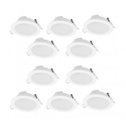 Kit 10 spots à encastrer fixe Lea module led IP65, 4000K ARIC rond blanc de marque ARIC, référence: B9991700