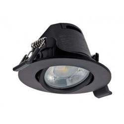 Spot encastré Iris led orientable, CCT, dimmable, 550 lumens rond noir ARIC - ARIC