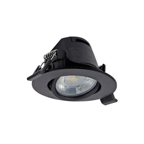 Spot encastré Iris led orientable, CCT, dimmable, 550 lumens rond noir ARIC - ARIC
