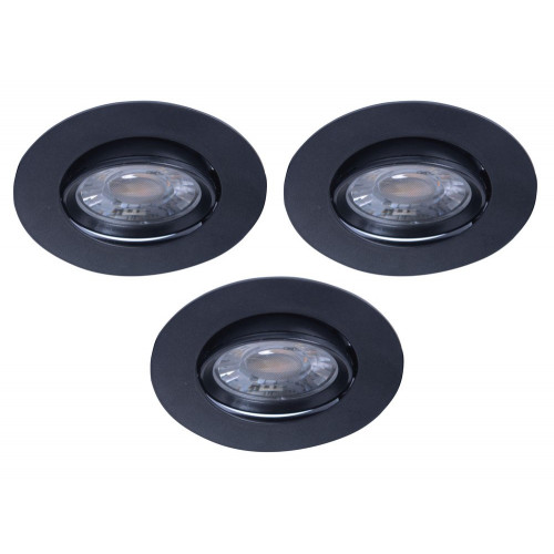 Lot de 3 spots encastrés Iris led orientables, CCT, dimmable, 550 lumens rond no - ARIC