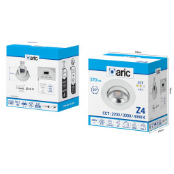 Spot encastré led orientable, CCT dimmable, 560 lumens, rond blanc ARIC - ARIC