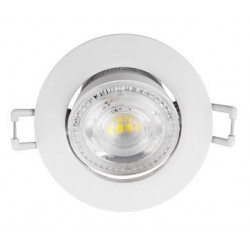 Spot encastré Thea led orientable classe A 4000K 520 lumens IP44 rond blanc ARIC de marque ARIC, référence: B9992200