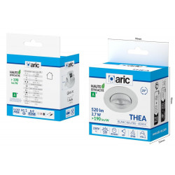 Spot encastré Thea led orientable classe A 4000K 520 lumens IP44 rond blanc ARIC - ARIC