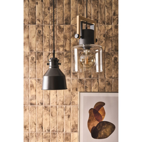 Suspension Nordica, verre, transparent, diam.18 cm, E27 - SEYNAVE