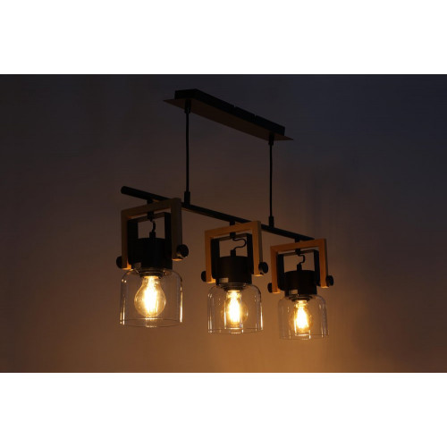 Suspension Nordica verre, transparent, diam.70 cm, E27 - SEYNAVE