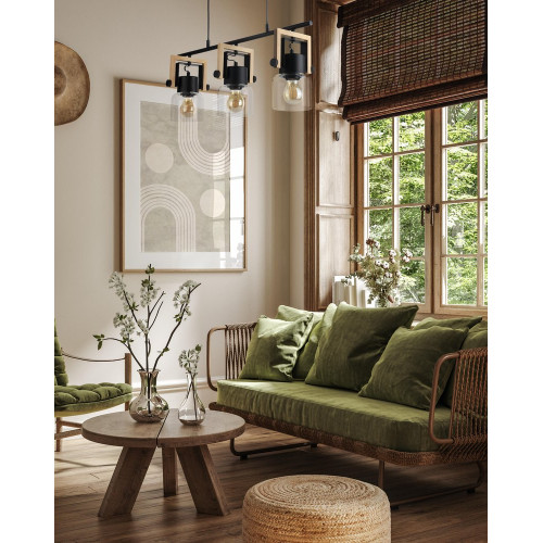 Suspension Nordica verre, transparent, diam.70 cm, E27 - SEYNAVE