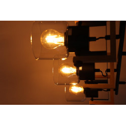 Suspension Nordica verre, transparent, diam.70 cm, E27 - SEYNAVE