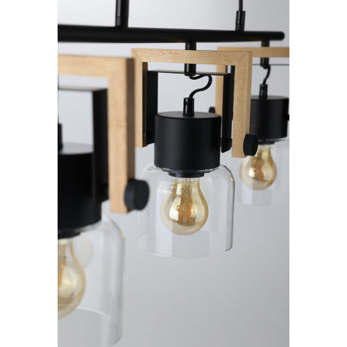 Suspension Nordica verre, transparent, diam.70 cm, E27 - SEYNAVE