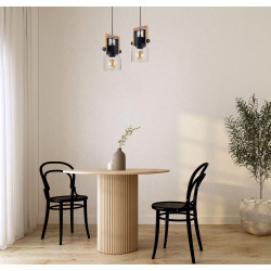 Suspension Nordica, verre, transparent, diam.12 cm, E27 - SEYNAVE