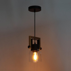 Suspension Nordica, verre, transparent, diam.12 cm, E27 - SEYNAVE