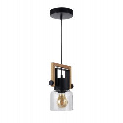 Suspension Nordica, verre, transparent, diam.12 cm, E27 - SEYNAVE
