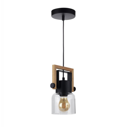 Suspension Nordica, verre, transparent, diam.12 cm, E27 - SEYNAVE