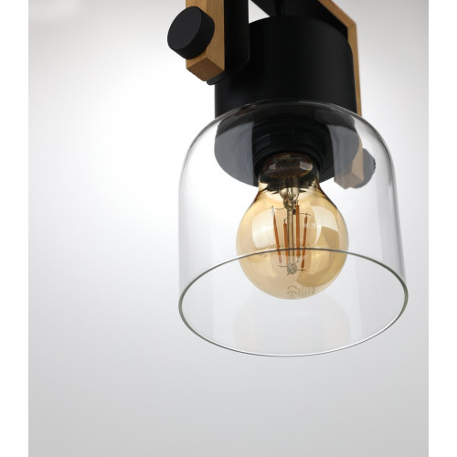 Suspension Nordica, verre, transparent, diam.12 cm, E27 - SEYNAVE