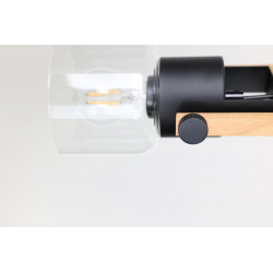 Suspension Nordica, verre, transparent, diam.12 cm, E27 - SEYNAVE