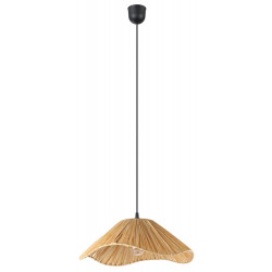 Suspension Laxford, raphia, diam.40 cm, E27 - Eglo