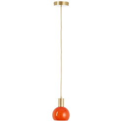 Suspension Arancia, verre, orange, diam.14.5 cm, E27 - BRILLIANT