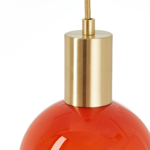 Suspension Arancia, verre, orange, diam.14.5 cm, E27 - BRILLIANT