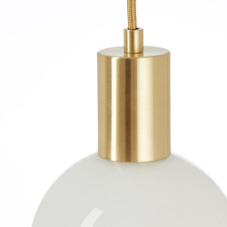 Suspension Arancia, verre, blanc, diam.14.5 cm, E27 - BRILLIANT