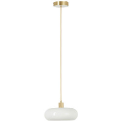 Suspension Arancia, verre, blanc, diam.27.5 cm, E27 - BRILLIANT