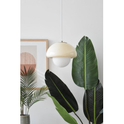 Suspension pop champi ceramique e27 vanille  lx france - EXAGON
