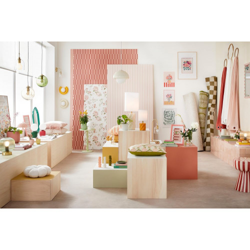 Suspension pop champi ceramique e27 vanille  lx france - EXAGON