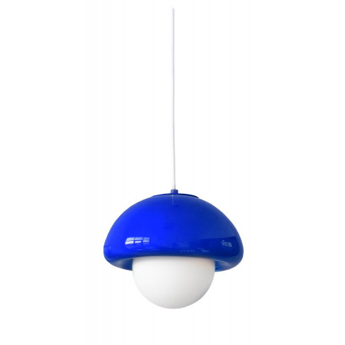 Suspension pop champi ceramique e27 bleu - EXAGON
