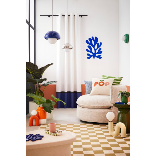 Suspension pop champi ceramique e27 bleu - EXAGON