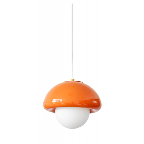 Suspension pop champi ceramique E27 orange - EXAGON