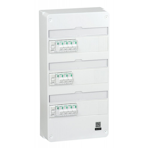 Tableau électrique pré-équipé et précâblé T3-T4 3 rangées Resi9 XP, SCHNEIDER EL - SCHNEIDER ELECTRIC
