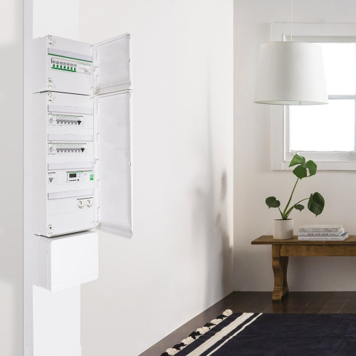 Tableau électrique pré-équipé et précâblé T3-T4 3 rangées Resi9 XP, SCHNEIDER EL - SCHNEIDER ELECTRIC