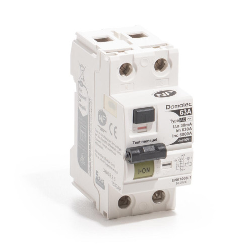 Interrupteur différentiel DOMOLEC 63 A type AC - DOMOLEC