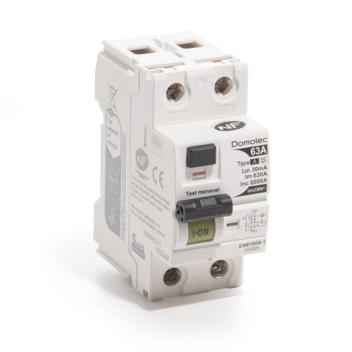 Interrupteur différentiel DOMOLEC 63 A type A - DOMOLEC