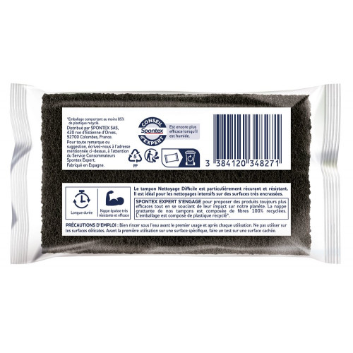 Lot de 6 tampons à récurer nettoyage difficile SPONTEX EXPERT - SPONTEX EXPERT