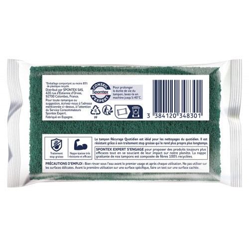 Lot de 6 tampons à récurer quotidien multisurface, SPONTEX EXPERT - SPONTEX EXPERT